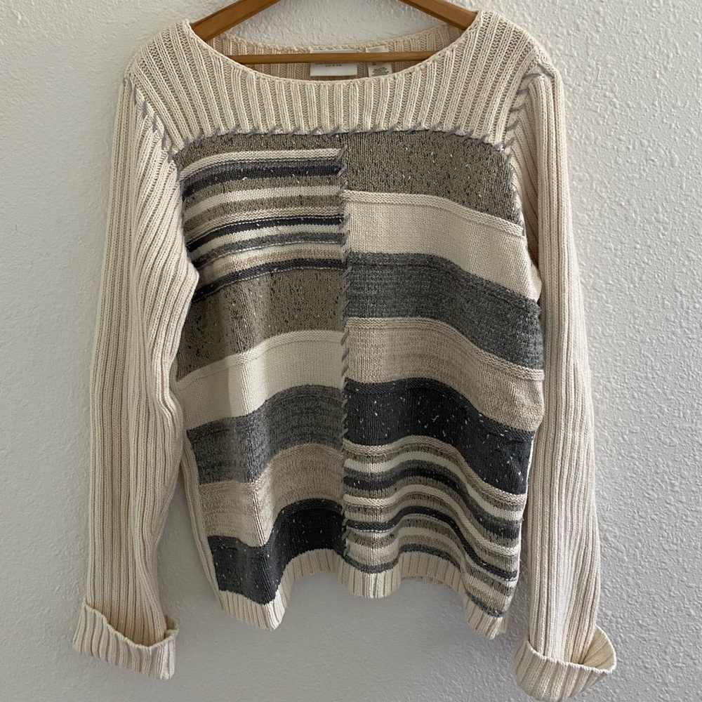liz claiborne patchwork sweater